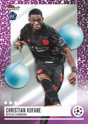 2025-26 Topps Finest UEFA Club Competitions Soccer Base Uncommon Christian Kofane MOCK UP
