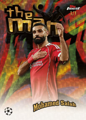2025-26 Topps Finest UEFA Club Competitions Soccer The Man SuperFractor Mohamed Salah MOCK UP