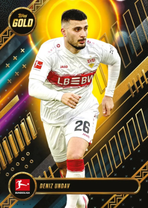 2025-26 Topps Gold Bundesliga Soccer Base Current Stars Deniz Undav MOCK UP