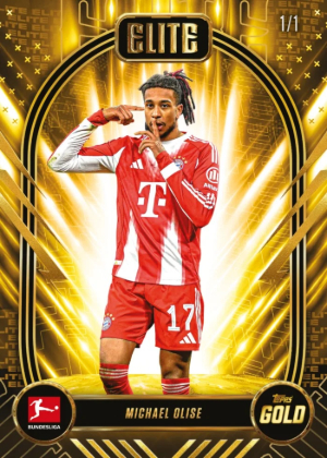 2025-26 Topps Gold Bundesliga Soccer Base Elite Gold Michael Olise MOCK UP