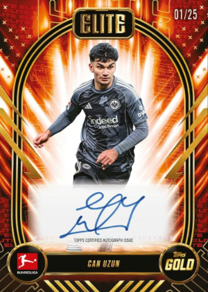 2025-26 Topps Gold Bundesliga Soccer Elite Auto Orange Can Uzun MOCK UP