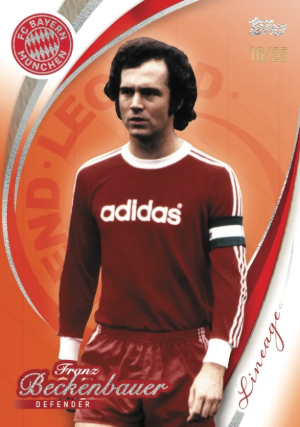 2025-26 Topps Lineage Bayern Munchen Base Legends Orange Foil Franz Beckenbauer MOCK UP 2025-26 Topps Lineage Bayern Munchen Base Legends Orange Foil Franz Beckenbauer MOCK UP