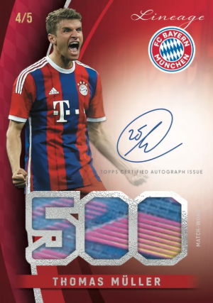 2025-26 Topps Lineage Bayern Munchen The 500th Auto Relic Thomas Muller MOCK UP 2025-26 Topps Lineage Bayern Munchen The 500th Auto Relic Thomas Muller MOCK UP