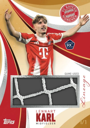 2025-26 Topps Lineage Bayern Munchen The Karl Relic Lennart Karl MOCK UP 2025-26 Topps Lineage Bayern Munchen The Karl Relic Lennart Karl MOCK UP