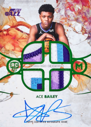 2025-26 Topps Motif Basketball Motif Rookie Quad Relic Auto Ace Bailey MOCK UP
