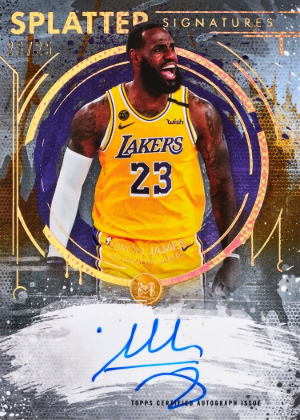 2025-26 Topps Motif Basketball Splatter Signatures LeBron James MOCK UP