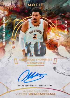2025-26 Topps Motif Basketball Statistical Showpiece Signatures Victor Wembanyama MOCK UP