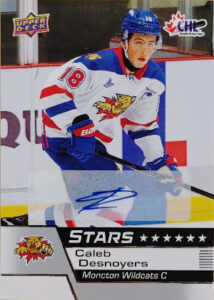 2025-26 Upper Deck CHL Base Auto Stars Caleb Desnoyers