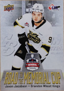 2025-26 Upper Deck CHL Road to the Memorial Cup Jaxon Jacobson
