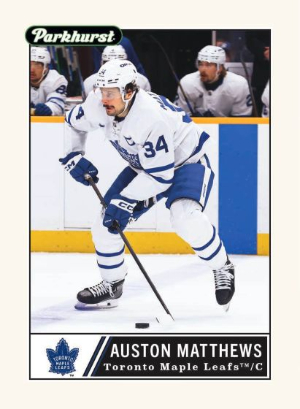 2025-26 Upper Deck Parkhurst Hockey Base Veterans Auston Matthews MOCK UP