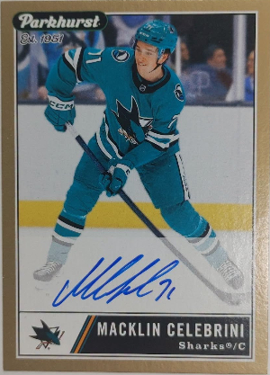 2025-26 Upper Deck Parkhurst Hockey Est 1951 Auto Macklin Celebrini 2025-26 Upper Deck Parkhurst Hockey Est 1951 Auto Macklin Celebrini