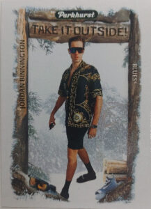 2025-26 Upper Deck Parkhurst Hockey Take It Outside Jordan Binnington