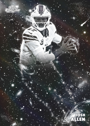 2025 Topps Cosmic Chrome Football Base Constellation Variation Josh Allen MOCK UP 2025 Topps Cosmic Chrome Football Base Constellation Variation Josh Allen MOCK UP