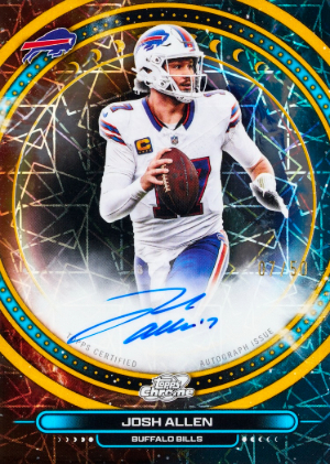 2025 Topps Cosmic Chrome Football Equinox Auto Josh Allen MOCK UP 2025 Topps Cosmic Chrome Football Equinox Auto Josh Allen MOCK UP
