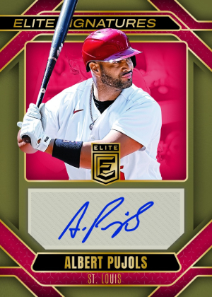 2026 Donruss Elite Baseball Elite Signatures Gold Albert Pujols MOCK UP