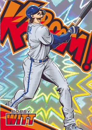 2026 Donruss Elite Baseball Kaboom Bobby Witt Jr MOCK UP