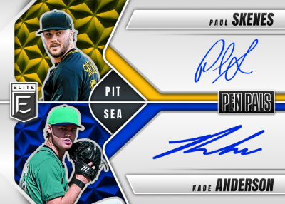2026 Donruss Elite Baseball Pen Pals Dual Paul Skenes, Kade Anderson MOCK UP
