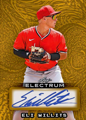 2026 Leaf Electrum Baseball Base Auto Eli Willits MOCK UP 2026 Leaf Electrum Baseball Base Auto Eli Willits MOCK UP