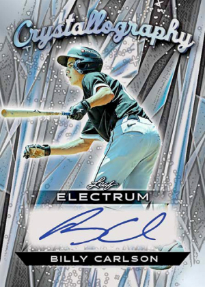 2026 Leaf Electrum Baseball Crystallography Auto Billy Carlson MOCK UP 2026 Leaf Electrum Baseball Crystallography Auto Billy Carlson MOCK UP