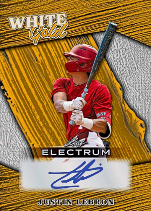 2026 Leaf Electrum Baseball White Gold Justin Lebron MOCK UP 2026 Leaf Electrum Baseball White Gold Justin Lebron MOCK UP