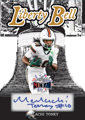 2026 Leaf Metal Independence Day Multi-Sport Liberty Bell Auto Malachi Toney MOCK UP