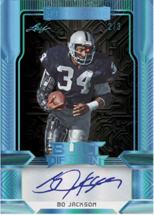 2026 Leaf Spectacular Football Built Different Auto Bo Jackson MOCK UP