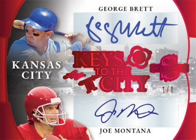 2026 Leaf Spectacular Football Keys to the City Sports George Brett, Joe Montana MOCK UP