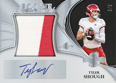 2026 Leaf Spectacular Football Rookie Signature Swatch Tyler Shough MOCK UP