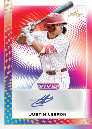 2026 Leaf Vivid Baseball Clear Auto Justin LeBron MOCK UP 2026 Leaf Vivid Baseball Clear Auto Justin LeBron MOCK UP