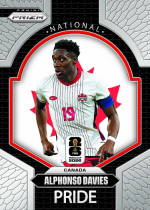 2026 Panini Prizm FIFA World Cup National Pride Alphonso Davies MOCK UP