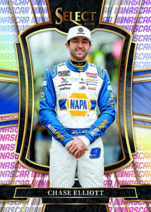 2026 Panini Select NASCAR Racing Base Trackside Silver NASCAR Logo Prizms Chase Elliott MOCK UP