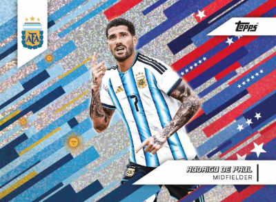2026 Topps Argentina Team Set Soccer Base Toast the Host Rodrigo De Paul MOCK UP 2026 Topps Argentina Team Set Soccer Base Toast the Host Rodrigo De Paul MOCK UP