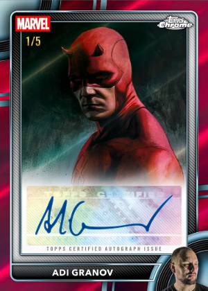 2026 Topps Chrome Marvel Comics Authentic Marvel Comic Book Auto Red Refractor Adi Granov MOCK UP