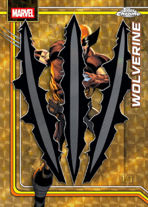2026 Topps Chrome Marvel Comics Base Stainless Steel Clawed Chrome SuperFractor Wolverine MOCK UP