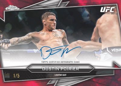 2026 Topps Chrome Sapphire UFC Base Auto Red Sapphire Dustin Poirier MOCK UP 2026 Topps Chrome Sapphire UFC Base Auto Red Sapphire Dustin Poirier MOCK UP