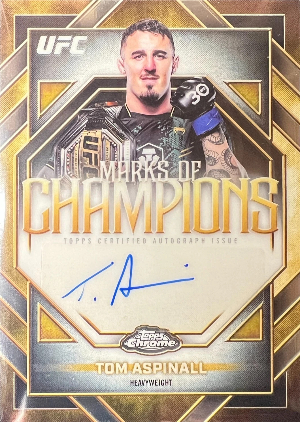 2026 Topps Chrome Sapphire UFC Marks of Champions Sapphire Tom Aspinall 2026 Topps Chrome Sapphire UFC Marks of Champions Sapphire Tom Aspinall