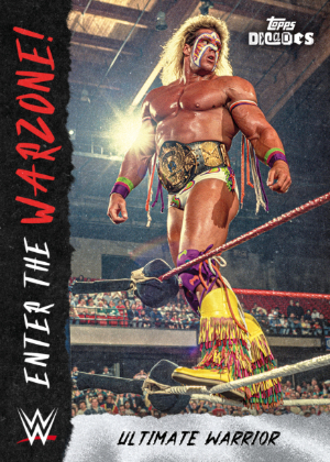 2026 Topps Decades WWE 1990s Edition Wrestling Base Enter the Warzone Ultimate Warrior MOCK UP