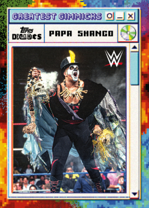 2026 Topps Decades WWE 1990s Edition Wrestling Base Greatest Gimmicks Papa Shango MOCK UP