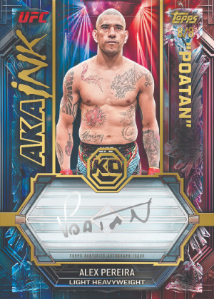 2026 Topps Knockout UFC AKA Ink Alex Pereira Poatan MOCK UP
