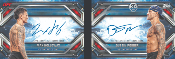 2026 Topps Knockout UFC Staredown Signature Booklet Max Holloway, Dustin Poirier MOCK UP