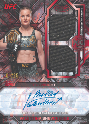 2026 Topps Knockout UFC Tier 1 Dual Relic Auto Valentina Shevchenko MOCK UP