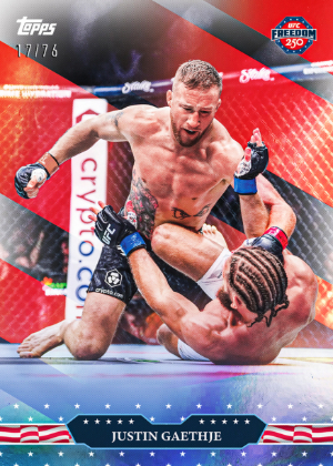 2026 Topps UFC Freedom 250 Base RWB Justin Gaethje MOCK UP 2026 Topps UFC Freedom 250 Base RWB Justin Gaethje MOCK UP