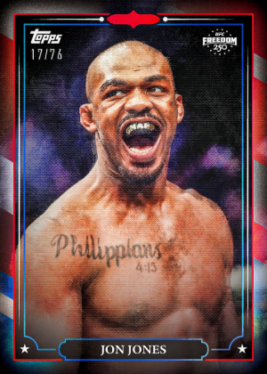 2026 Topps UFC Freedom 250 Founding Fighters RWB Jon Jones MOCK UP 2026 Topps UFC Freedom 250 Founding Fighters RWB Jon Jones MOCK UP