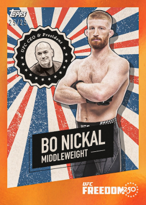 2026 Topps UFC Freedom 250 Presidential Seal Orange Bo Nickal MOCK UP 2026 Topps UFC Freedom 250 Presidential Seal Orange Bo Nickal MOCK UP