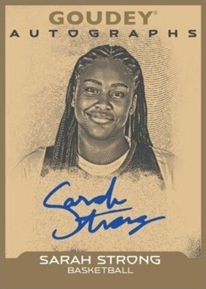 2026 Upper Deck Goodwin Champions Goudey Auto Sarah Strong MOCK UP