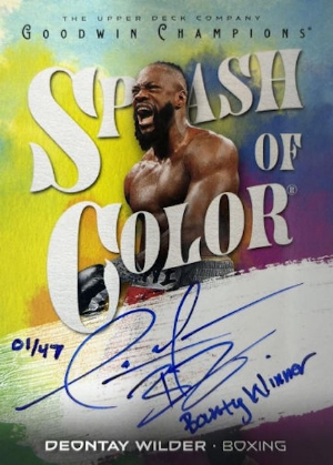 2026 Upper Deck Goodwin Champions Splash of Color Bounty Award Auto Deontay Wilder MOCK UP