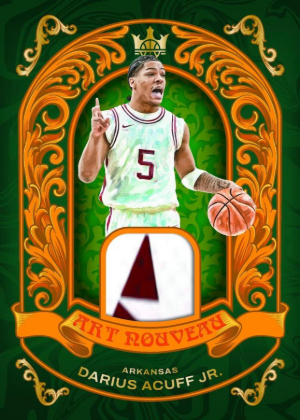2025-26 Panini Court Kings Basketball Art Nouveau Gold Darius Acuff Jr MOCK UP
