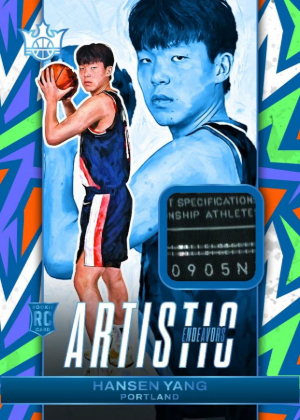 2025-26 Panini Court Kings Basketball Artistic Endeavours Relics Masteripiece Hansen Yang MOCK UP