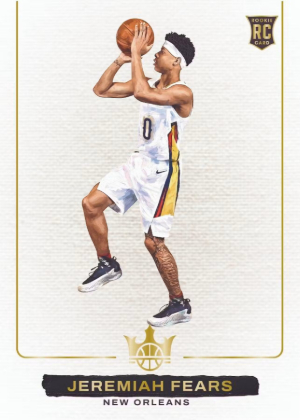 2025-26 Panini Court Kings Basketball Blank Slate Jeremiah Fears MOCK UP