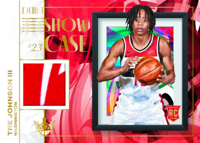 2025-26 Panini Court Kings Basketball Debut Showcase Memorabilia Tre Johnson III MOCK UP